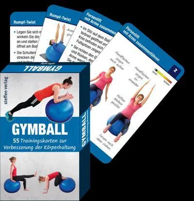 Obrázek produktu pro Gymball Trainingskarten: 55 bebilderte Übungen für ein vielseitiges Gymball Workout
