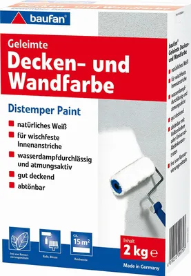 Produktbild von Baufan Geleimte Wand- und Deckenfarbe 2 kg