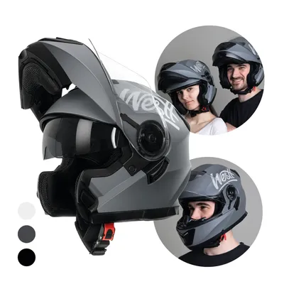 Obrázok produktu pre Westt Klapphelm Flip up Motorradhelm Integralhelm