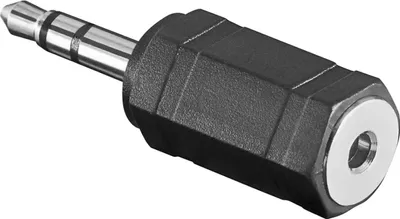Zdjęcie produktu dla Allteq ALTQ-JACK-B-ADAP-002, 3,5 mm, męski, 2,5 mm, żeński, czarny
