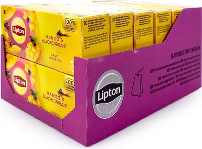 Produktbild von Lipton Früchtetee Mango & Schwarze Johannisbeere, 20er Pack x 12
