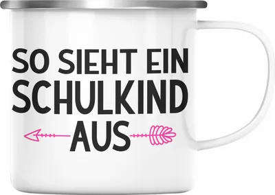 Produktbild von Trendation - Kita Abgängerin 2022 Einschulung Mädchen Geschenk Emaille Tasse Schulstart 1. Schultag Schuleinführung Schulanfang Geschenkidee Schulkind Lustig (Silber)