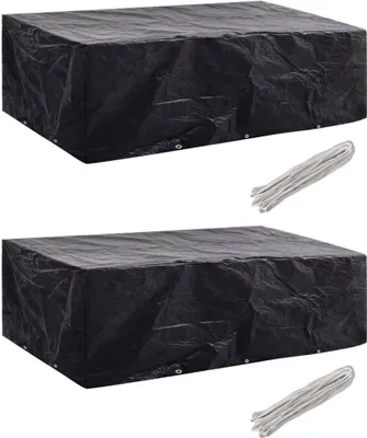 Obrázek produktu pro Plachty na zahradní nábytek 2 ks polyratan 10 oček 300 x 140 cm