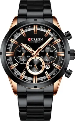 Produktbild von CURREN LU-6224 Herrenuhr - Schwarz, stilvoll und elegant KP6224