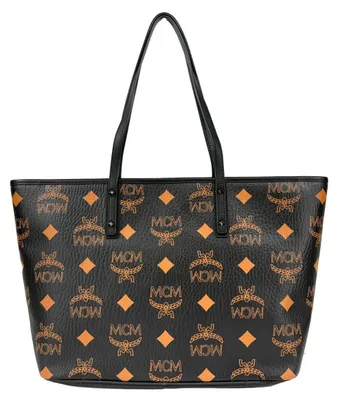 Produktbild von MCM Aren Shoulder Cabas Visetos schwarz cognac Träger