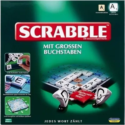 Produktbild von Scrabble mit großen Buchstaben