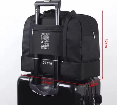 Productafbeelding van CarryQuest® - Reistas - opvouwbaar - Oxford polyester - 20 liter - zwart
