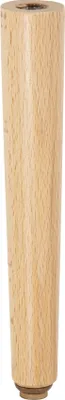 Produktbild von WAGNER Möbelbein BUCHE Holz konisch - Ø 35/25 x 210 mm, natur, QuickClick® Filzgleiter Ø 30 mm, Innengewinde Ø 10 mm - 12772001