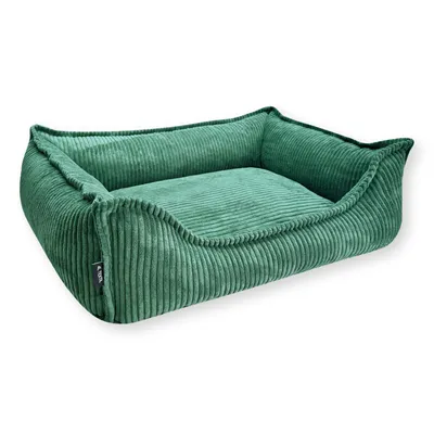 Obrázek produktu pro 4L Textil Manšestrový pelíšek pro psa HUGO PREMIUM (100x80 cm, zelený)