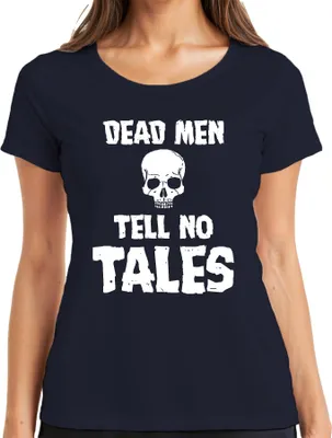 Produktbild von Dead Men Tell No Tales Piraten Totenkopf Schädel Seefahrer Alt Damen T-Shirt, Navy, S