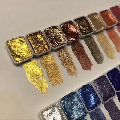 Produktbild von 20-Farben Metall Aquarellfarbe Set mit tragbarem Kasten