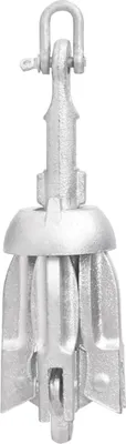 Produktbild von vidaXL Klappanker Silber 0,7 kg Feuerverzinktes Gusseisen