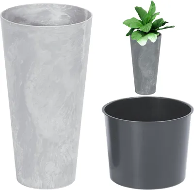Produktbild von TUBUS SLIM BETON EFFECT DTUS200E Blumentopf - Beton