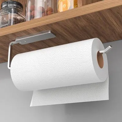 Obrázok produktu pre Ultiluxe Držiak na papierovú utierku - Držiak na rolku - 31 cm - Samolepící - Jednoduchá inštalácia - Hliník - Strieborný