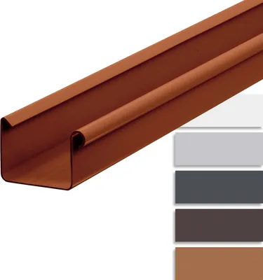 Produktbild von INEFA Dachrinne kunststoff Kastenrinne 200cm NW68 / 68mm Braun Dachrinnenzubehör, Regenrinnen PVC , einfache Montage,  Germany