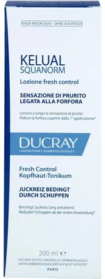 Produktbild von DUCRAY Kelual Squanorm Kopfhaut-Tonikum beruhigt Kopfhaut und reduziert Schuppen, 200 ml Lösung