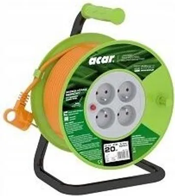 Image de ACAR Acar PZ-4Z/OTM H05VV-F 3G1.0 20M Retractable extension cable