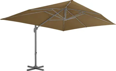 Produktbild von vidaXL Ampelschirm mit Aluminiummast 400 x 300 cm Taupe