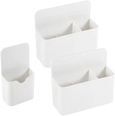 Immagine prodotto di Set da 3 portamatite magnetici, bianchi, per cucina, ufficio, scuola