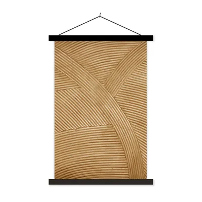 Produktbild von MuchoWow® Textilposter Struktur - Natur - Kunst - Rattan 40x60 cm mit schwarzem Rahmen - Wanddekorationen