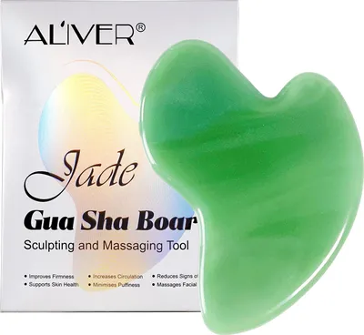 Immagine prodotto di Aiuto al massaggio Aliver Jade Gua Sha Board Verde scuro