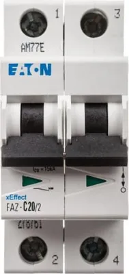 Obrázek produktu pro Miniaturní jistič Eaton FAZ-C20/2 typ C (278761)