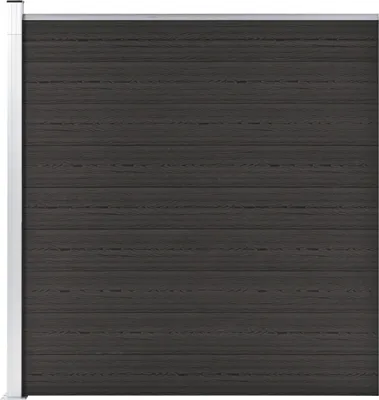 Produktbild von "im Angebot" Zaunelement WPC 175x186 cm Schwarz - Metallzäune CC848