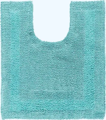 Produktbild von HOMESCAPES WC-Vorleger aqua 50x55 cm aus 100% Baumwolle
