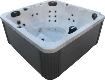 Produktbild von Outdoor Whirlpool Palma Weiß inkl. Abdeckung und Stiege - 190 x 190 x 86cm