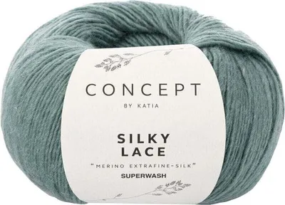 Image de Fil à tricoter Katia Silky Lace 170 Vert Menthe