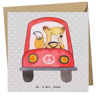 Produktbild von Mr. & Mrs. Panda Grußkarte Fahrlehrer Herz - Grau Pastell - Geschenk, Fahrschule, Fahrprüfung, Glückwunschkarte, doppelkarte, faltkarte, Autourlaub, Roadtrip, Autofahrt