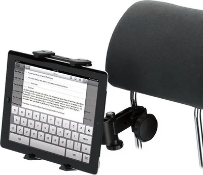Produktbild von Universelle Auto-Kopfstützen-Tablet-Halterung mit 360º Drehmechanismus - für Tablets von 6 bis 12 Zoll.