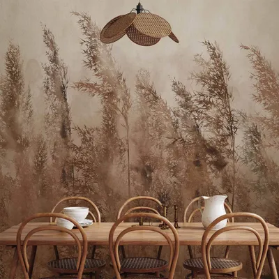 Produktbild von Vlies Fototapete - Tall Grasses - Brown 100x70 cm Landschaften b-A-0724-a-b