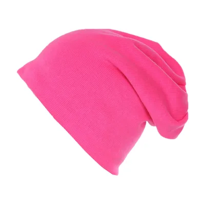 Produktbild von Strick Beanie Unifarbe Leuchtrosa-L