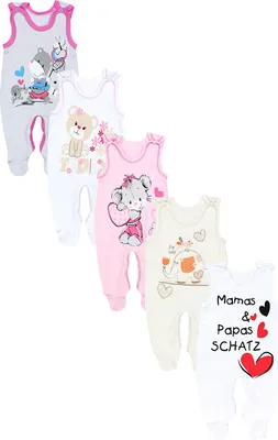 Produktbild von TupTam Unisex Baby Strampler mit Aufdruck 5er Set, Farbe: Mädchen 2, Größe: 62