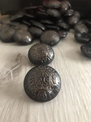 Metallknöpfe mit Öse, gewölbt, 18 mm, gold, 5 Stück
