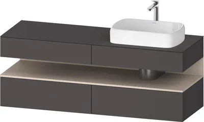 Produktbild von DURAVIT QA4778083490000 QTG KWTU WH Ek. 1600x550x600 Gt Mt. H