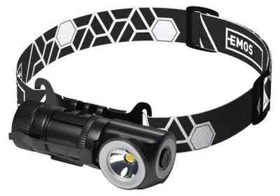 Image de EMOS Lampe frontale LED rechargeable 3 en 1, 500 lumens, portée 120 mètres, modèle P3544