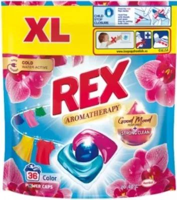 Zdjęcie produktu dla Rex Aromatherapy Power Caps Orchid Uniwersalne kapsułki do prania, 36 sztuk