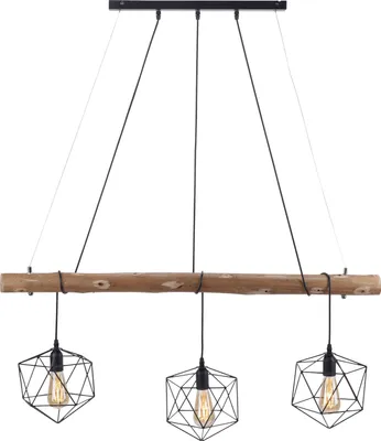 Produktbild von JUST LIGHT Pendellampe EDGAR 3-flammig Moderne Pendellampe im Vintage Look schwarz Wohnbereich, z.B. Wohnzimmer, Esszimmer, Schlafzimmer