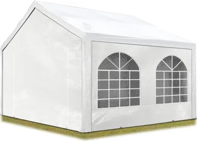 Produktbild von TOOLPORT Hochwertiges Partyzelt 3x3 m Pavillon Zelt ca. PE Plane 450 N Gartenzelt Festzelt Wasserdicht weiß