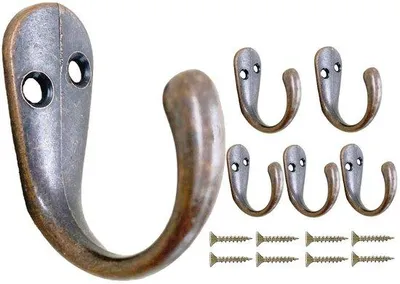 Produktbild von Kleiner Metallischer Kleiderhaken, Set von 6, Kupferfinish