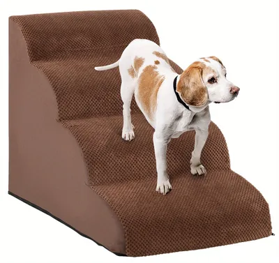 Immagine prodotto di Scala per cani - Scala per animali domestici - Rampa per cani - Scala per animali - Superficie in velluto antiscivolo