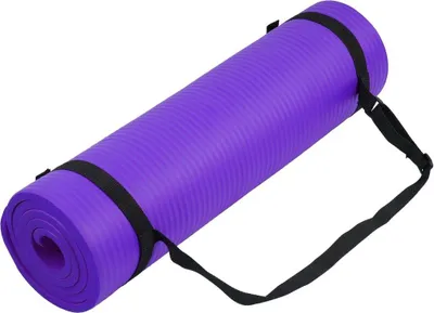 Obrázek produktu pro Protiskluzná yoga podložka z NBR, zelená, s popruhem pro přenášení
