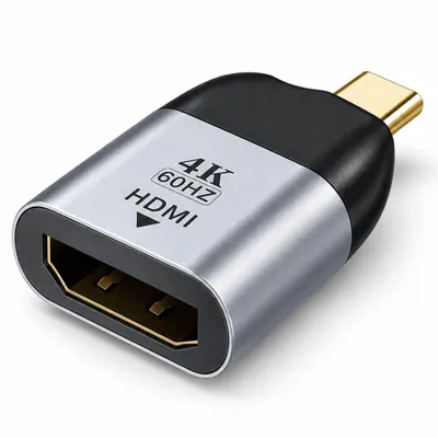 Produktbild von I46 USB-C auf HDMI Adapter Kabel 4K UHD 3D Typ C zu HDMI für Laptop PC Smartphone Tablet TV Monitor Beamer MacBook Samsung Huawei USB-C Video Adapter