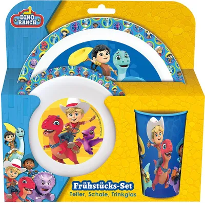 Produktbild von POS Frühstücksset PP Dino Ranch 3teilig