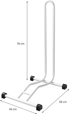 Produktbild von 2x WELLGRO Fahrradständer - Stahl, sicherer Stand - Farbe schwarz, weiß oder silber wählbar, Farbe:Weiß