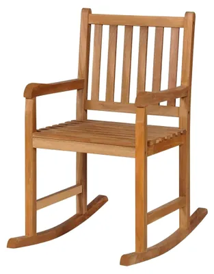 Produktbild von Schaukelstuhl aus Teakholz, Stühle für den Außenbereich, Gartenmöbel, Terrassenmöbel