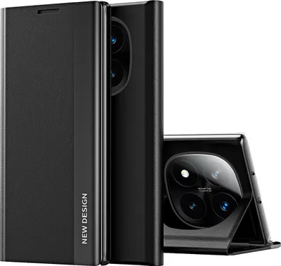 Obrázek produktu pro Pouzdro pro Xiaomi Redmi Note 14 Pro+ 5G, MagnetickéPolyuretanKožené Pouzdro s Funkcí Stojánku černé