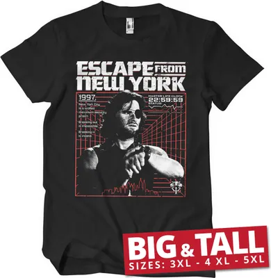 Produktbild von Escape From N.Y. 1997 Big & Tall T-Shirt - 4XL - Black